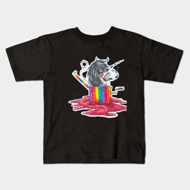 Laughing Jack In The Box Kids T-Shirt by Art by Amara